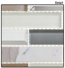 GT Glass Wall Tile Beveled Castle Newport Blue BCA654