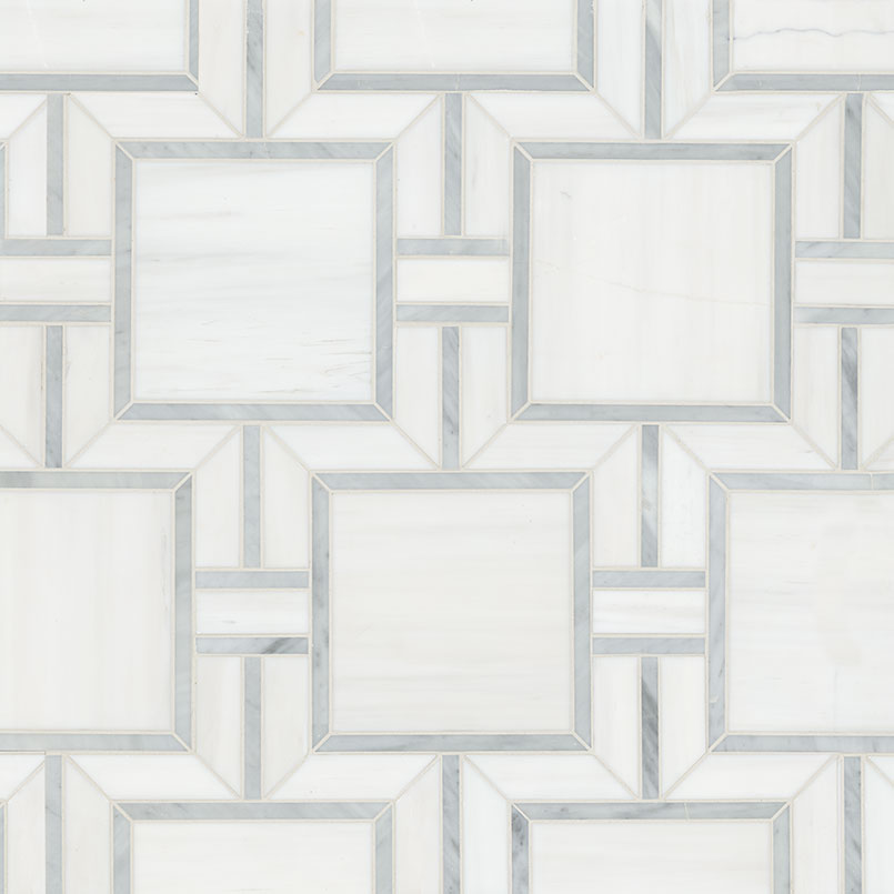 Bianco Dolomite Alana 11" X 13" Polished Marble Mosaic Floor And Wall Tile by MSI