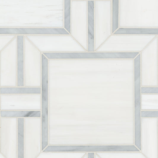 Bianco Dolomite Alana 11" X 13" Polished Marble Mosaic Floor And Wall Tile by MSI