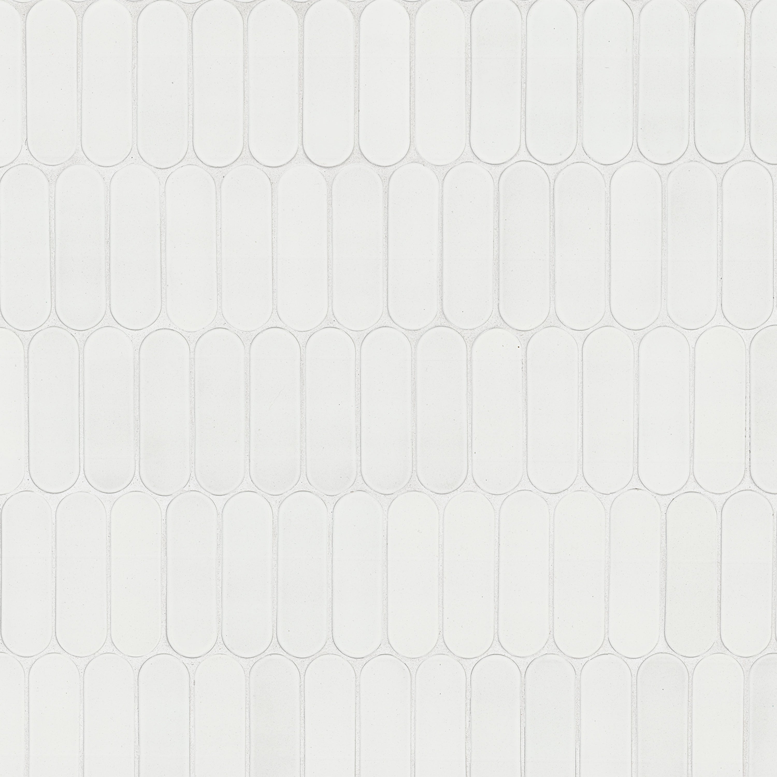 Bianco Glossy Ellipse 12 in. x 12 in. Glass Mesh-Mounted Mosaic Wall Tile by MSI