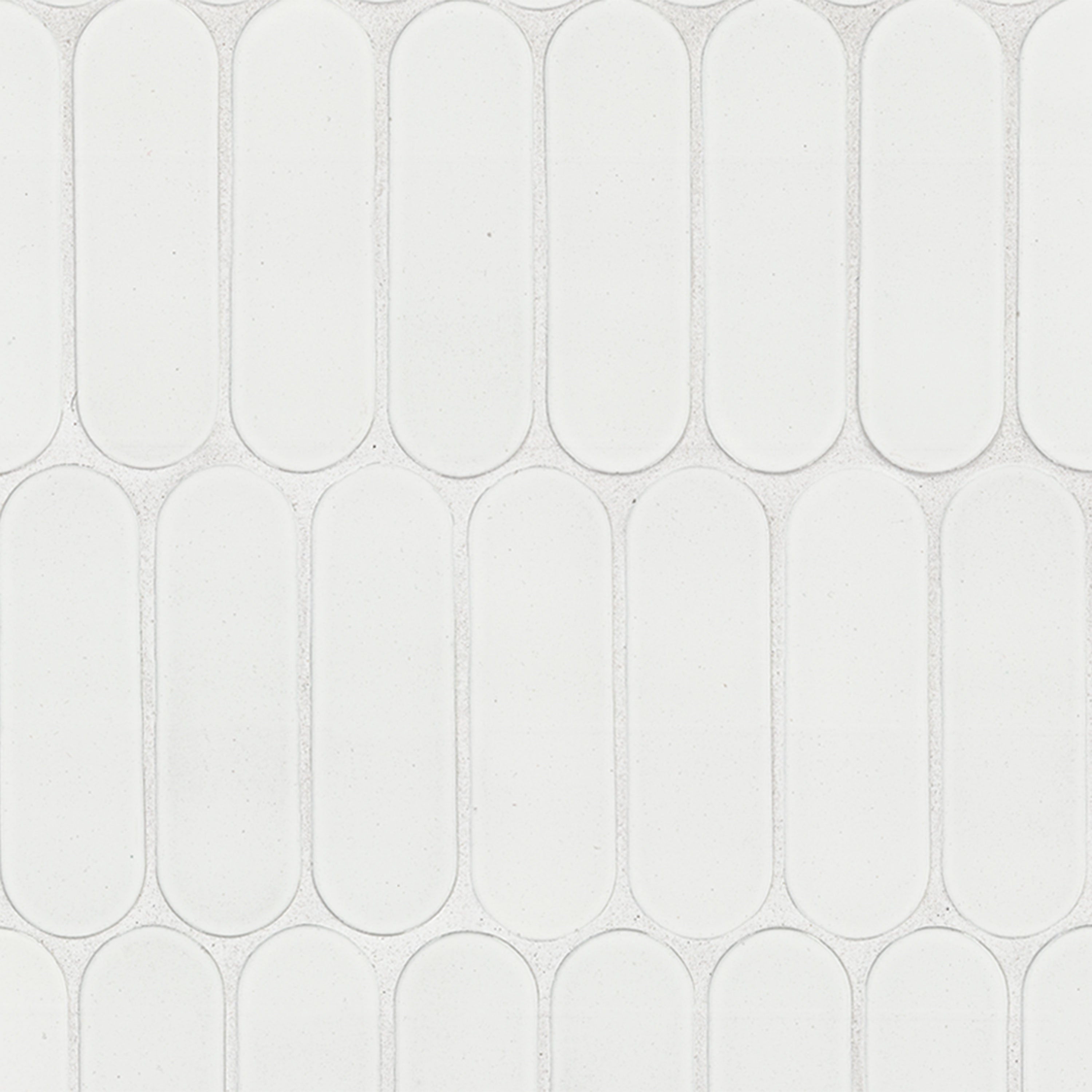 Bianco Glossy Ellipse 12 in. x 12 in. Glass Mesh-Mounted Mosaic Wall Tile by MSI