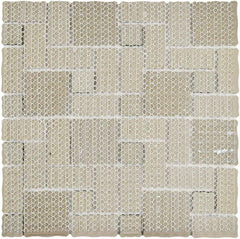 Wavy Rounded Patchwork Pattern Porcelain Mosaic Tile (Box of 10 Sheets) for Bathroom Floors and Walls and Kitchen Backsplash