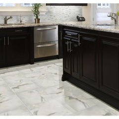 24x24 Calacatta Gold Italian Marble Tile Polished (Glossy)