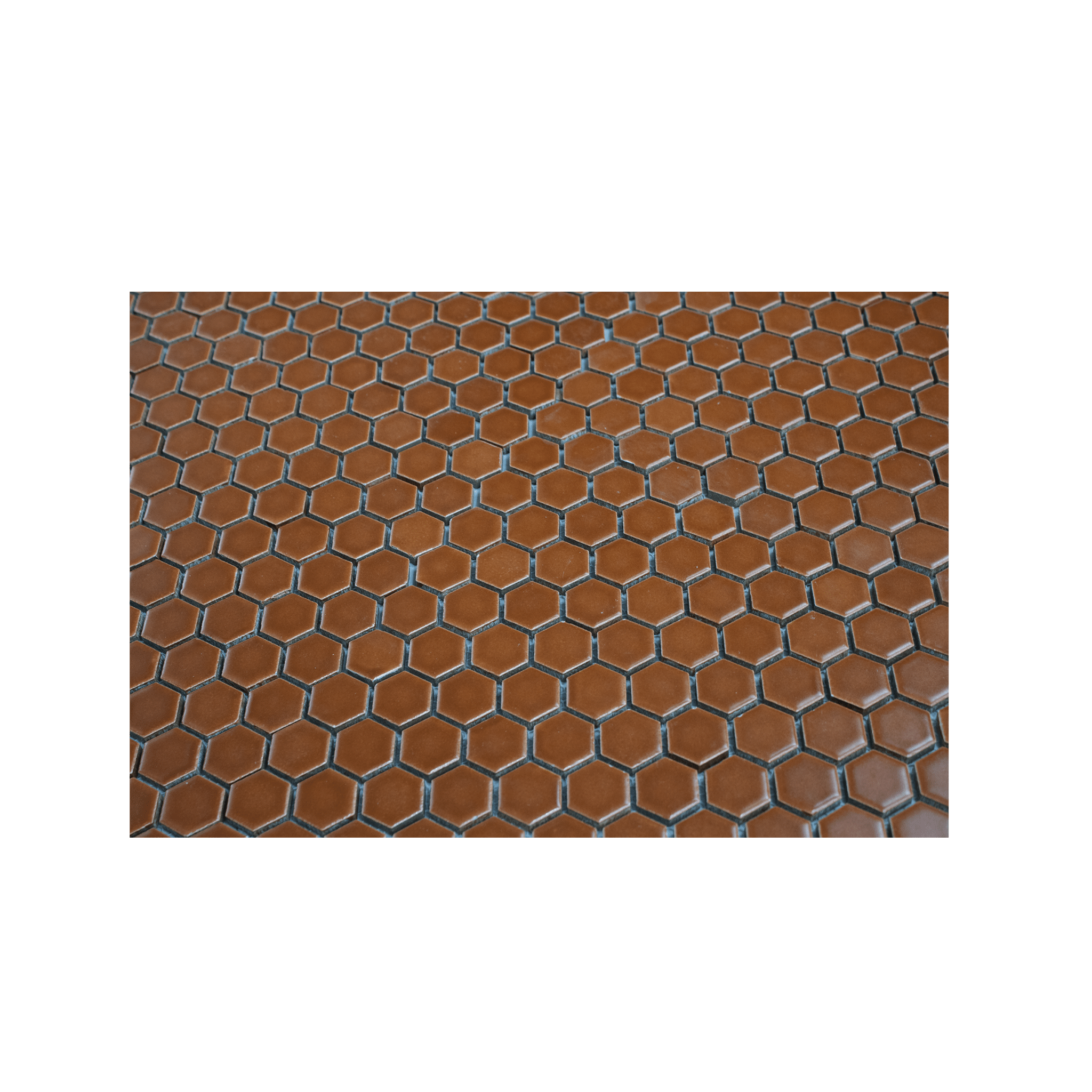Caramel  1" Hexagon Matte Porcelain Mosaic Tile (5 Sheets)