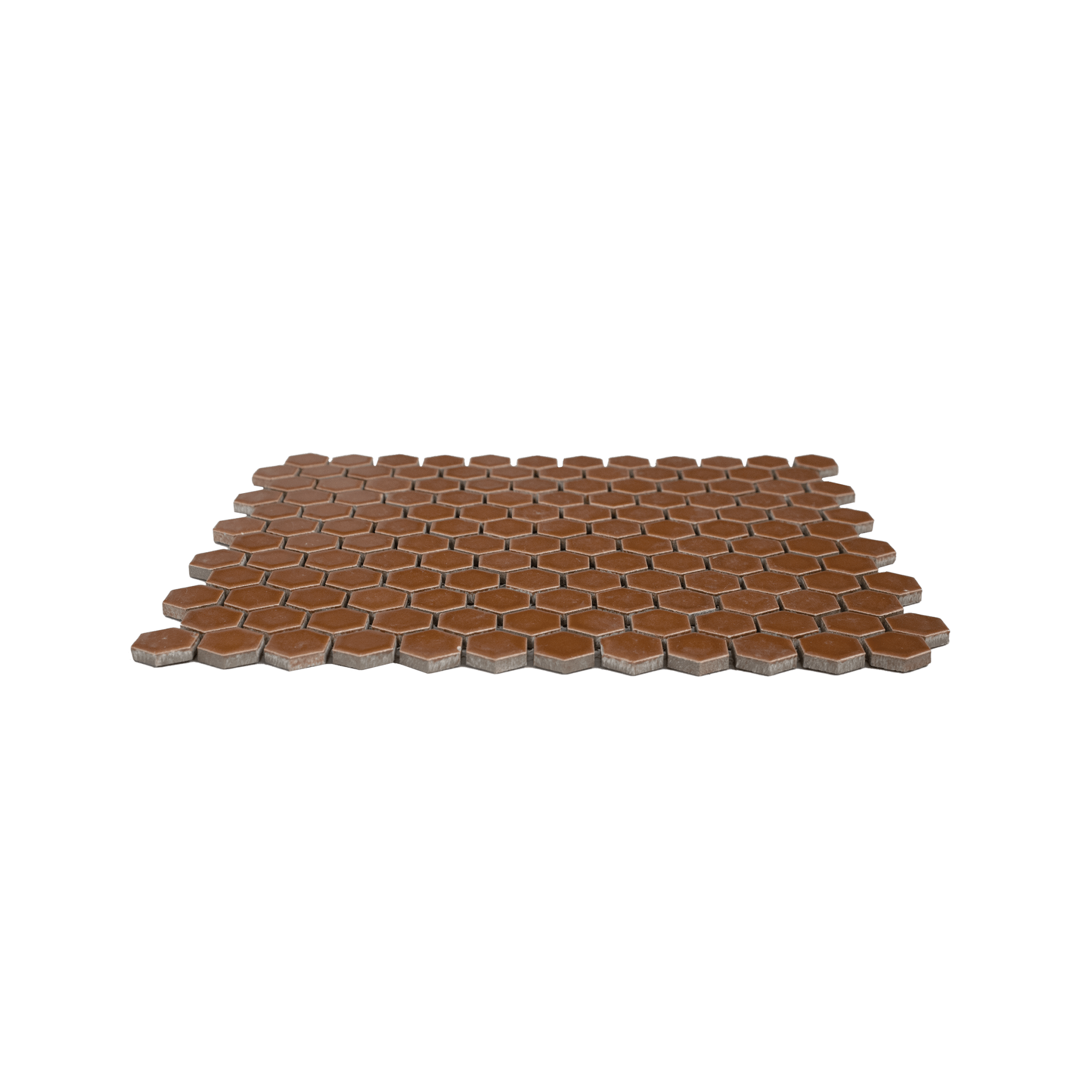 Caramel  1" Hexagon Matte Porcelain Mosaic Tile (5 Sheets)