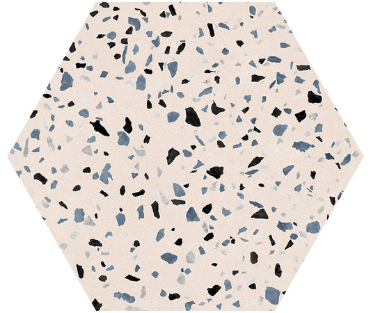 Abstract Talco 8x9 Matte Hexagon Porcelain Tile for Bathroom, Kitchen, Shower, Backsplash, Fireplace Accent, Indoor Outdoor Floor & Wall Use