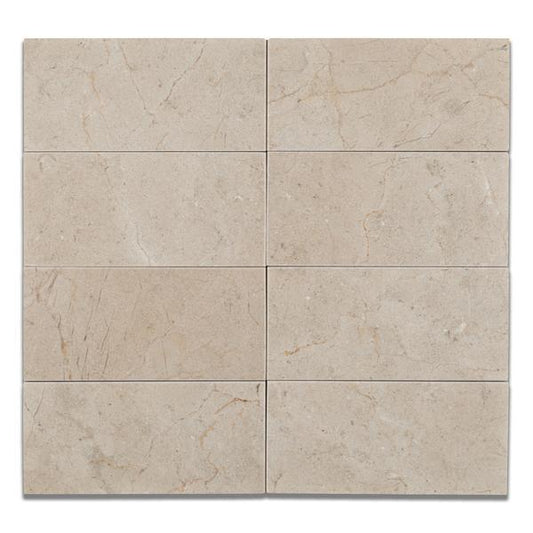 Tenedos Crema Marfil 3x6 Polished/Honed Subway Tile