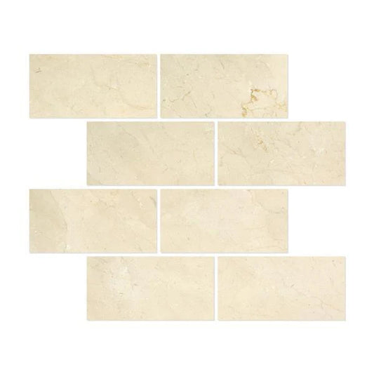 Crema Marfil 6x12 Polished/Honed Subway Tile