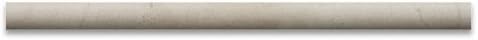 Crema Marfil Marble Polished 3/4 X 12 Pencil Trim Bullnose Liner for finish edge, décor Frame( Box of 5 pcs)