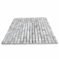 Carrara Marble Italian White Bianco Square 5/8x5/8 Mosaic Floor Wall Tile Polished