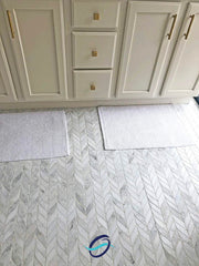Calacatta Gold Italian Marble Leaf Shape Mosaic Tile Polished (Glossy)