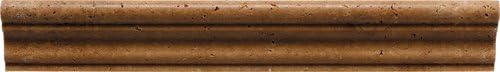 Noche, Noce Tumbled Travertine 2x12 CROWN OGEE Wall Tile (1 PIECE)