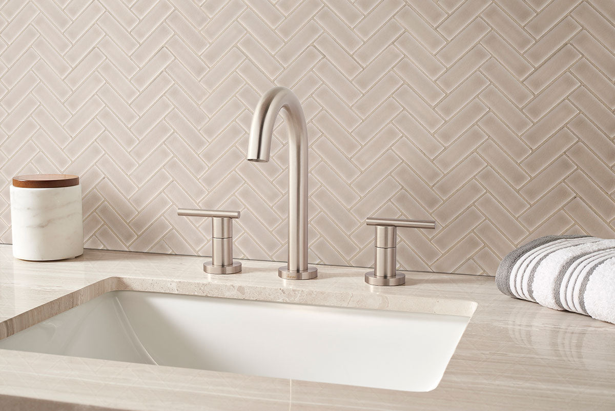 Portico Pearl Herringbone 11 in. x 12 in. Glossy Crackled Ceramic Mesh-Mounted Mosaic Tile by MSI (9.86 sq. ft./Case)