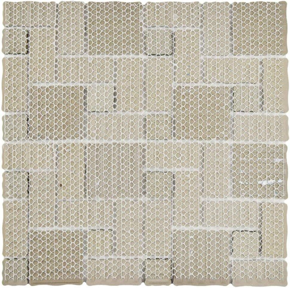 Academy Pink Random Sized Porcelain 12x12 Glazed Mosaic Wall Floor Tile