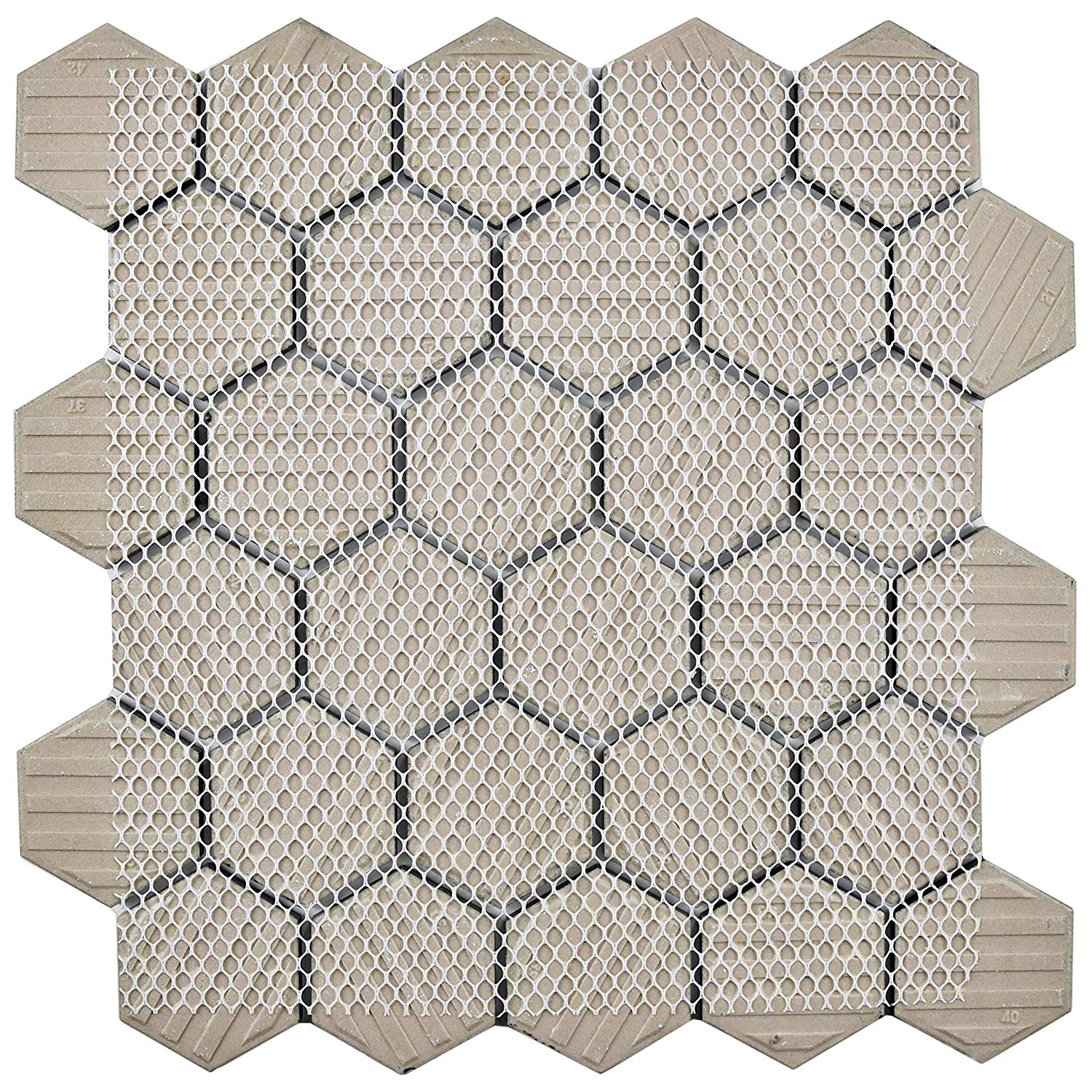 Black 2 Inch Hexagon Mosaic matte Wall Floor Tile, 10 pieces (10 Sqft)