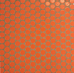 Penny Round Orange Porcelain Mosaic Floor and Wall Tile, Backsplash Kitchen, Bathroom Shower on 12x12 Mesh for Easy Installation By Vogue Tile