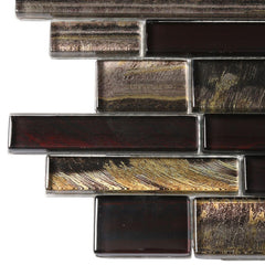 MS International Artista Interlocking 12 in. x 12 in. x 8 mm Glass Mesh-Mounted Mosaic Wall Tile