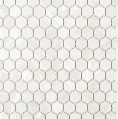 Mother of Pearl Hexagon Seashell Mosaic Tile for Kitchen Backsplashes, Bathroom Walls, Spas, Pools by Vogue Tile