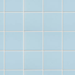 Porcelain 3-3/4 in. x 3-3/4 in. Matte Mesh-Mounted Mosaic for Backsplah, Bathroom Floor & Wall Tiles (11 pcs/case) (Soft Cloud Blue)