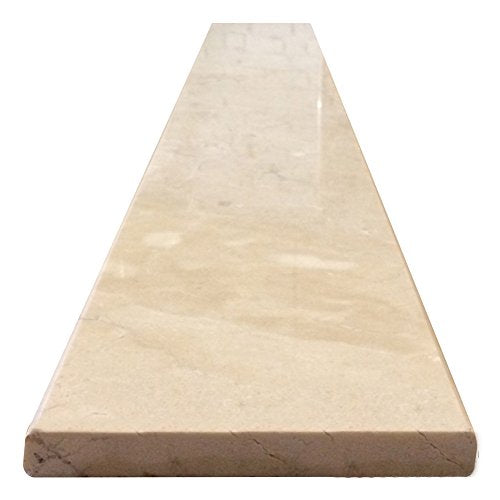 Crema Marfil Beige Engineered Marble Doorway Floor Tile Transition Polished Saddle Threshold |Window Sill | Shower Curb