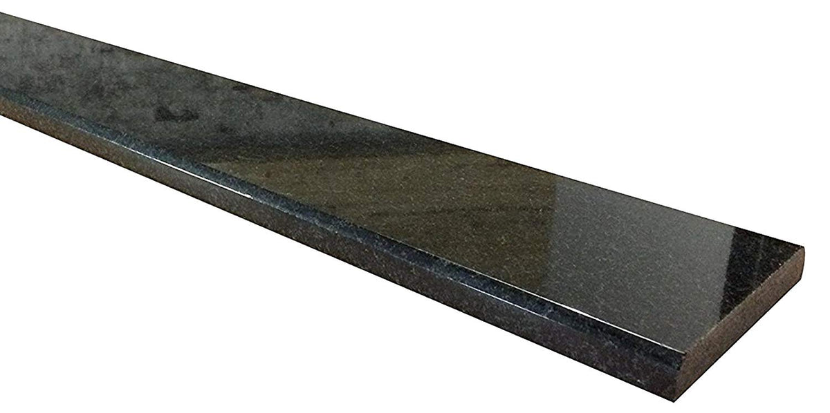 Tenedos Black Absolute Granite Marble Floor Transition Doorway Threshold Tile (Marble Saddle) Polished for Shower Curb, Window Sill, Vanity Backsplash