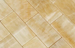 Honey Onyx Marble  2x4 Brick Pattern Mosaics Floor Wall Tile Meshed on 12" X 12" Sheet