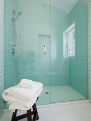 Premium Quality Soft Mint 3x9" Glass Subway Tile for Bathroom Walls, Kitchen Backsplashes By Vogue Tile - Tenedos