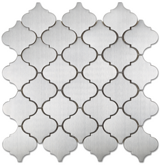 Arabesque Metal Stainless Steel Mosaic Wall Tile for Kitchen Backsplash, Accent Wall, Bathroom Wall