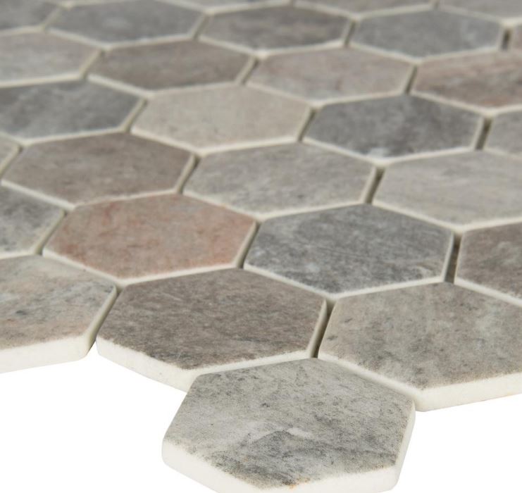 MSI  Stonella Hexagon 6mm Glass Mesh-Mounted Mosaic Wall Tile (Box of 10 Sheets)
