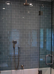 3x6 Fog Subway Glass Mosaic Wall Tile for Bathroom Shower, Kitchen Backsplashes By Vogue Tile