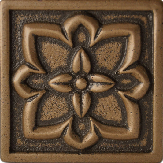 Flower Metal Decorative Insert Tile for Bathroom, Wall and Kitchen Backsplash Tiles