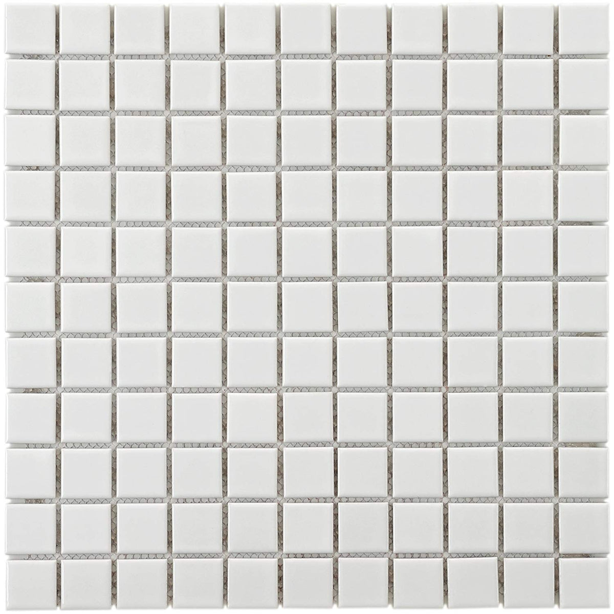Square 1"White Matte Porcelain Floor and Wall Tile