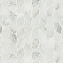 MSI Calacatta Blanco Pattern Polished Marble Mosaic Tile