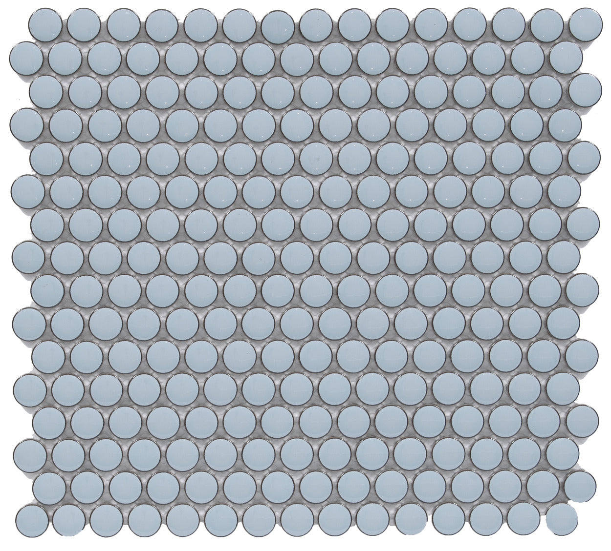 Smoke Blue Penny Round Glazed Porcelain Wall Floor Tile for Backsplash Kitchen, Accent Décor, Bathroom Shower by Tenedos