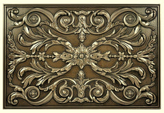 Kitchen Backsplash Premium Bronze Metal Resin Mural Medallion Hand Made Textured Tile - Tenedos