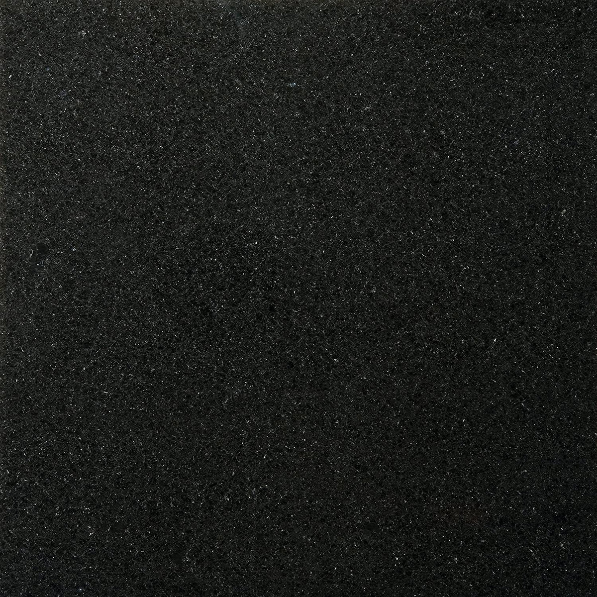 Tenedos Absolute Black Granite Floor and Wall Tile 12x12 Polished for Kitchen Countertops, Bathroom Wall, Entrance Floor Tile, Backsplash Tile, Fireplace Surround