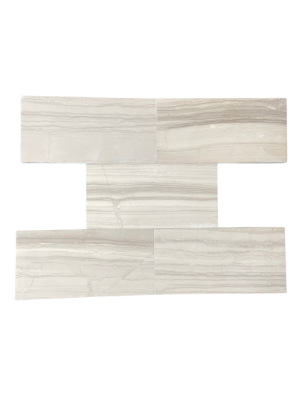 Athens Wood Grey  3x6 Marble Subway Tile Polished for Kitchen Backsplash Bathroom Floor and Wall Tile