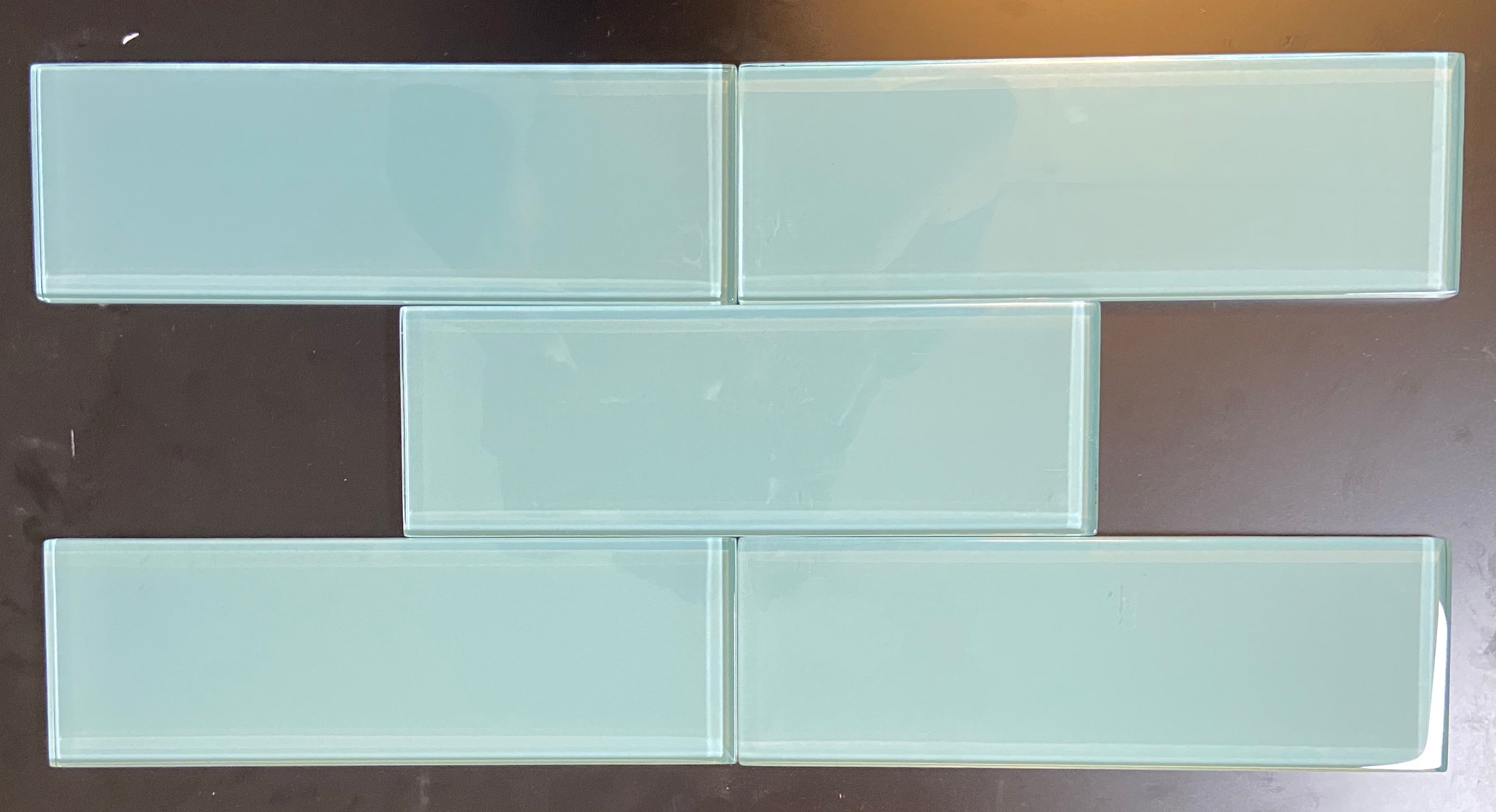 Premium Quality Soft Mint 3x9" Glass Subway Tile for Bathroom Walls, Kitchen Backsplashes By Vogue Tile - Tenedos