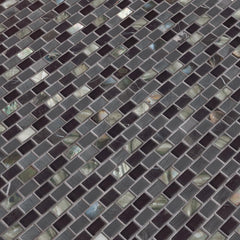 MS International Midnight Pearl 12 in. x 12 in. x 8 mm Glass, Metal and Stone Mesh-Mounted Mosaic Wall Tile