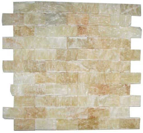 Honey Onyx Marble 1x2 Inch  Splitface Mosaic Tiles