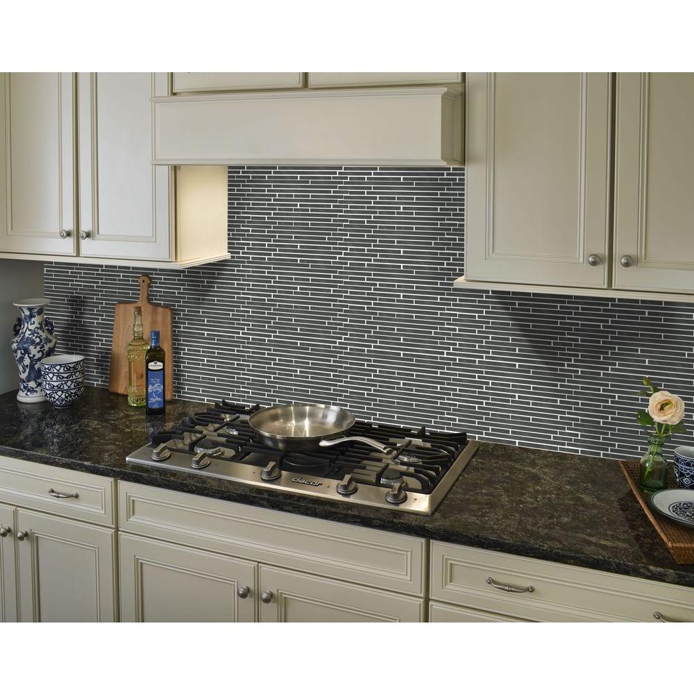 Silverina Interlocking Wall Metal Stainless Steel 12X12 Peel and Stick Mosaic DIY Wall Tile