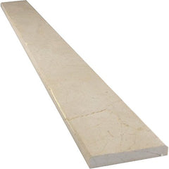 Crema Marfil Beige Engineered Marble Doorway Floor Tile Transition Polished Saddle Threshold |Window Sill | Shower Curb