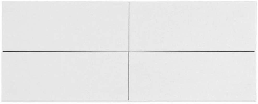 Tenedos White Ceramic Subway Wall Tile 4-1/4 x 10 (Box of 11 Sq.ft) Matte Finish for Kitchen Backsplash, Bathroom Shower, Accent Décor