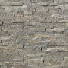 Sage Green Quartzite Ledger Wall Panel 6 in. x 24 in. Natural Stone Tile For Fireplace Surround, Outdoor and Indoor