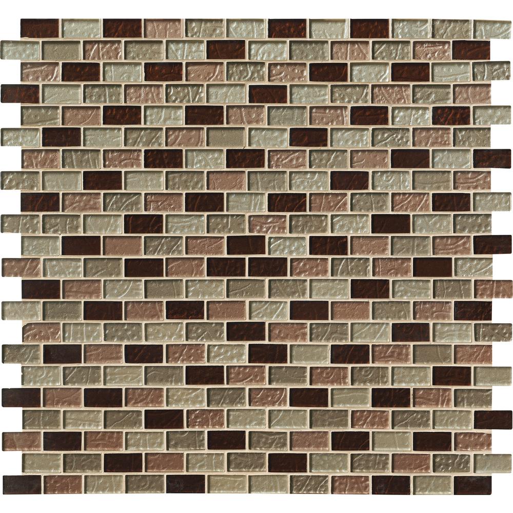 Tenedos MS International Ayres 1x2 Blend Glass Mesh-Mounted Mosaic Tile