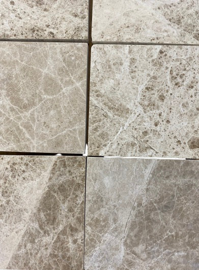 Light Emperador Premium Spain Polished Square 4x4 Marble Tile for Kitchen Backsplash Bathroom Flooring Shower - Tenedos