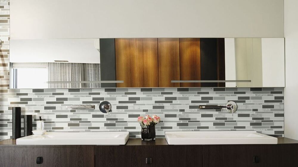 Milano Classic Carrara White and Greys Glass with Marble Stone Mosaic Wall Tile for Kitchen and Bathroom Backsplash, Shower Wall Tile, Accent Wall
