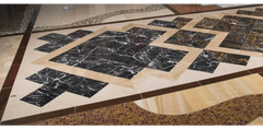 CHINA BLACK MARBLE 12x12" POLISHED (WITH WHITE VEIN) - Tenedos