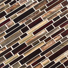 MS International Artista Interlocking 12 in. x 12 in. x 8 mm Glass Mesh-Mounted Mosaic Wall Tile