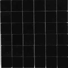 Nero Marquina Black Marble Square Mosaic Tile 2 x 2 Polished